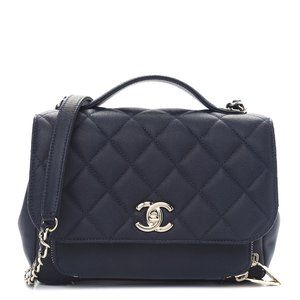 CHANEL Business Affinity Bag Medium In Navy Caviar Leather